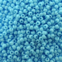 Seed Beads Round Size 8/0 Opaque Turquoise Blue 28GM 8-43