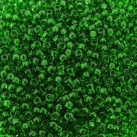 Seed Beads Round Size 11/0 28GM Transparent Grass Green