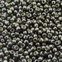 Seed Beads Round Size 11/0 28GM PermaFinish Galvanized Pyrite