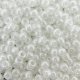 Seed Beads Round Size 8/0 Opaque Lustered White 27GM 8-121