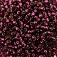 Seed Beads Round Size 8/0 Silver Lined Dragonfruit 28GM 8-2223