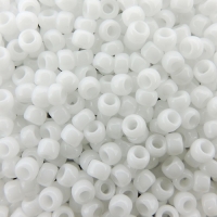 Seed Beads Round Size 8/0 Opaque White 28GM 8-41