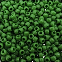Seed Beads Round Size 8/0 Opaque Shamrock Green 28GM