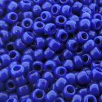 Seed Beads Round Size 8/0 Opaque Royal Blue 28GM 8-48