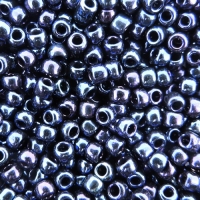 Seed Beads Round Size 8/0 Metallic Nebula Dark Blue 28GM 8-82