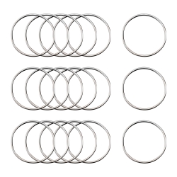  Earring Hoop Component, Linking Rings 25mm Silver Plated 20pcs 