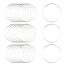  Earring Hoop Component, Linking Rings 20mm Silver Plated 50pcs 