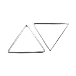  Earring Hoop Triangle Linking Rings 17.5x20mm Silver Plated 20pc 