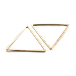  Earring Hoop Triangle Linking Rings 17.5x20mm Gold Plated 20pcs 