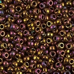  Miyuki Round Seed Beads Size 11/0 Metallic Gold Iris 24GM 