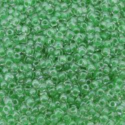  Seed Beads Round Size 11/0 28GM IC Crstl/Apple Green Lnd 
