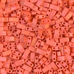  Miyuki Half Tila Beads 2.3 x 5mm 7.8GM Matte Orange AB 