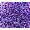 Miyuki Round Seed Beads 6/0 Fuchsia Lined Aqua Luster 20GM