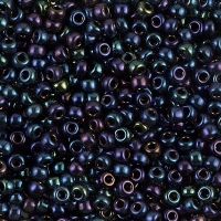 Miyuki Round Seed Beads Size 8/0 Metallic Dark Blue Iris 22GM