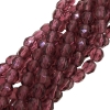 Fire Polished Faceted 4mm Round Beads 100pcs - Fuchsia