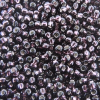Seed Beads Round Size 11/0 28GM Silver Lined Dark Amethyst