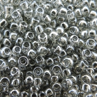 Seed Beads Round Size 8/0 Trns Lustered Black Diamond 28GM 8-112