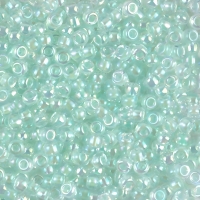 Miyuki Round Seed Beads Size 8/0 Light Mint Green Lnd Crystal AB