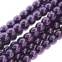 Czech Glass Pearls Round 3mm 150pcs/str Purple