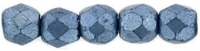 Fire Polished Faceted 2mm Round Beads 50pcs - CT SM Blue Gray