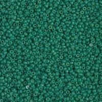 Miyuki Round Seed Beads 15/0 DURACOAT Opq Deep Green 8.2GM