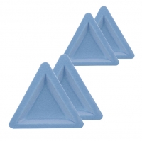 Triangle Trays Flocked Sorting Trays for Beads, 2 Sizes, 4Pcs