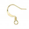 Beadalon Ear Wires, Dapped & Spring, Gold Color, 20 pcs