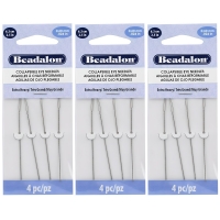 3 Pack Beadalon Collapsible Eye Needles Extra Heavy 12 Needles