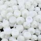 Cabochon Beads 2-Hole 6mm 20pcs - White Shimmer