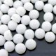 Cabochon Beads 2-Hole 6mm 20pcs - Chalk White