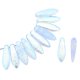 Dagger Beads 2-Hole 5x16mm Crystal AB Etched Stripes 25pcs