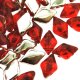 GemDUO 2-Hole beads 8x5mm 10GM - Backlit Ruby Red