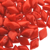 GemDUO 2-Hole beads 8x5mm 10GM - Coral Red Opaque