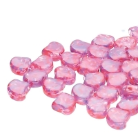 Czech Glass 2-Hole Ginko Beads 7.5mm 22GM Confetti Splash Violet