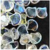 Czech Glass 2-Hole Ginko Beads 7.5mm 22GM Crystal AB