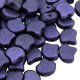 Czech Glass 2-Hole Ginko Beads 7.5mm 22GM Metallic Suede Purple