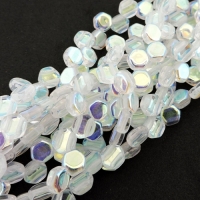 Czech Glass Honeycomb Beads 2-Hole 6mm 30 Pcs Crystal AB