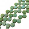 Czech Glass Honeycomb Beads 2-Hole 6mm 30 Pcs Blue Trqse Picasso