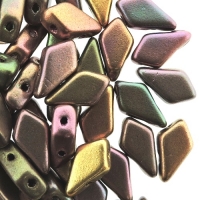 Kite Beads 2-Hole 9x5mm 9GM - Violet Rainbow
