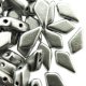 Kite Beads 2-Hole 9x5mm 9GM - Aluminum Silver
