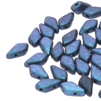 Kite Beads 2-Hole 9x5mm 9GM - Polychrome Dk Capri Blue