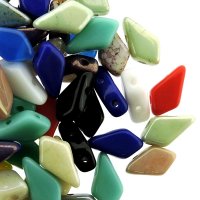 Kite Beads 2-Hole 9x5mm 9GM Opaque Colors Mix
