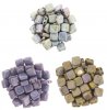Czechmate 6mm Square 2-Hole Tile Beads - 3 Color Luster Mix