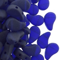 Czech Paisley Duo Beads 8x5mm 10GM Matte Cobalt Blue