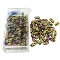 StormDuo Beads 3x7mm, Ancient Gold 12GM/100pcs