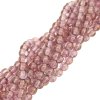 Czech Round Druk Beads 4mm - LS TR Topaz/Pink 100pcs