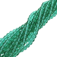 Czech Round Druk Beads 4mm - Emerald Appx 100pcs