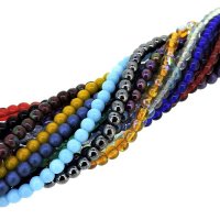 10 Strands Czech Druk Round Glass Beads 4mm - Asst Colors 1000pc