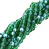 Czech Round Druk Beads 4mm - Emerald AB 100pcs