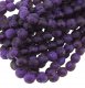 Round Druk Czech Beads 6mm Deep Purple w/ Etched Purple Wash